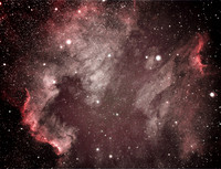 NGC7000 N. American, Pelican Nebulae